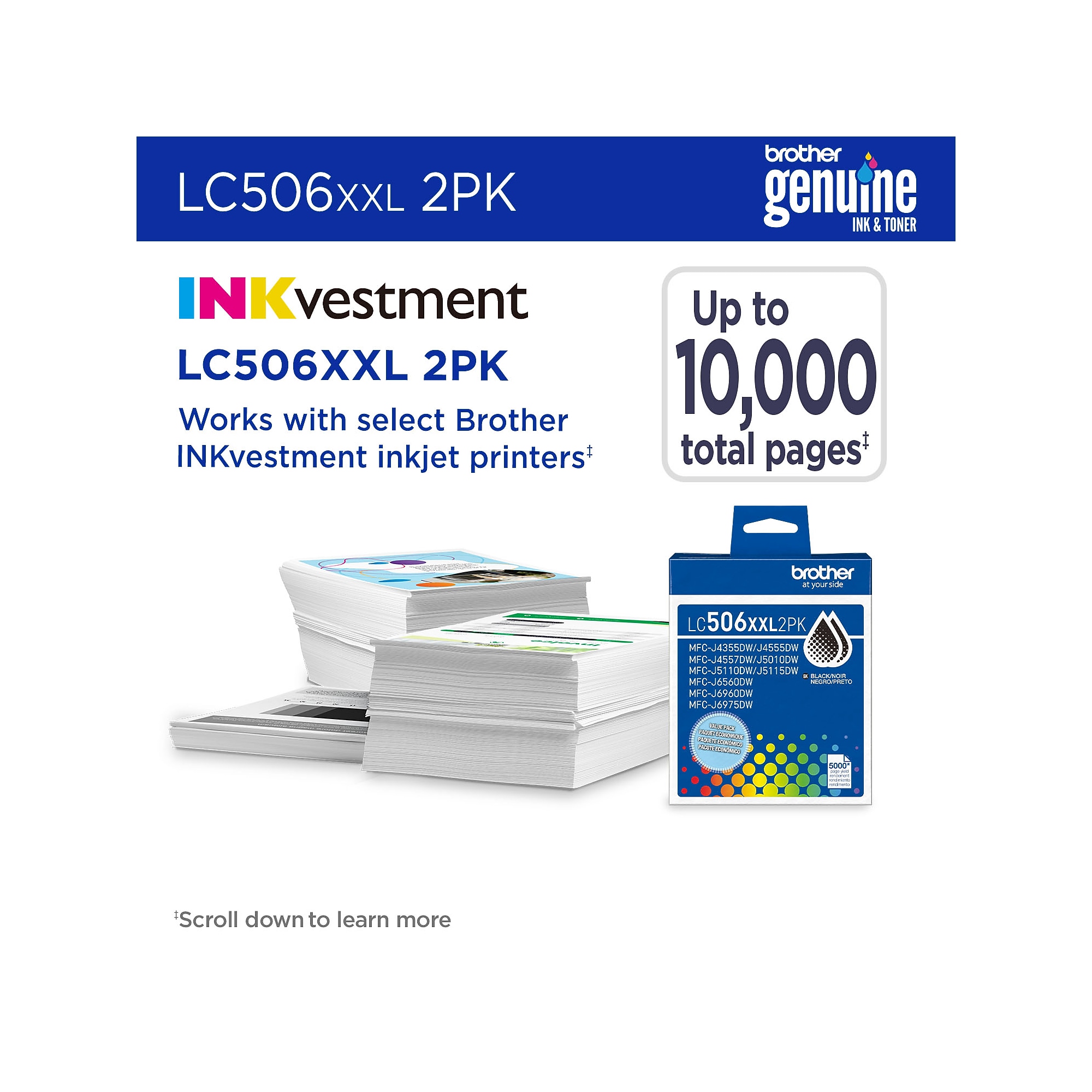 Brother LC506XXL Black Super High Yield Ink Cartridge, 2/Pack (LC506XXL2PKS) Sansujyuku sansujyuku.com
