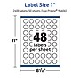 Avery TrueBlock Laser/Inkjet Burst Multipurpose Labels, 1", White, 2400/Box (94606)~#|#~172A0323-49D4-425A-A636D2C1D3A0A04A_sc7
