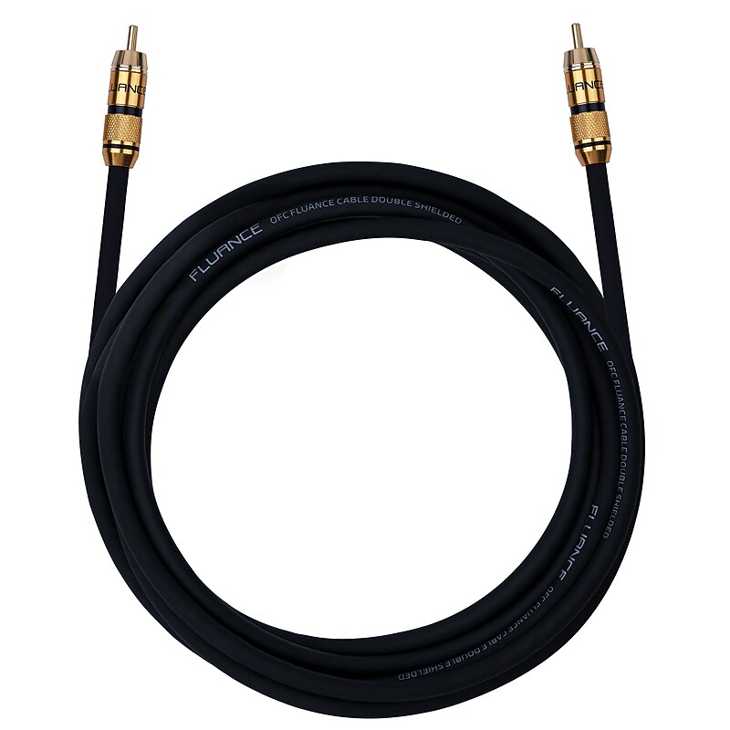 Fluance Premium Grade 12 ft. Subwoofer Cable with Gold Plated RCA Connectors (SC512) image 1