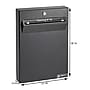 AdirOffice Steel Wall-Mounted Weatherproof Drop Box Interoffice Mailbox, Large, Black (631-14-BLK-PKG)~#|#~172F1A19-A519-49B8-8E5EC16E85B1D6AC_sc7