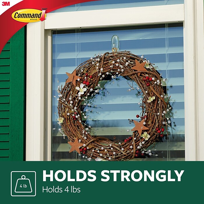 Command Large Window Hook, Clear (17093CLR-AWES) Staples