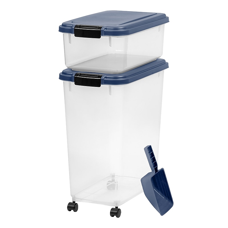Iris 60 Quart Storage Container with Lid, Plastic, Black (301152) image 1