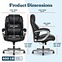 La-Z-Boy Niall AIR Lumbar Pro+ Ergonomic Vegan Leather Executive Big & Tall Chair, 400 lb. Capacity, Black (60114-BLK)~#|#~173A204A-8607-4B22-BE448E4F0CFDCA69_sc7