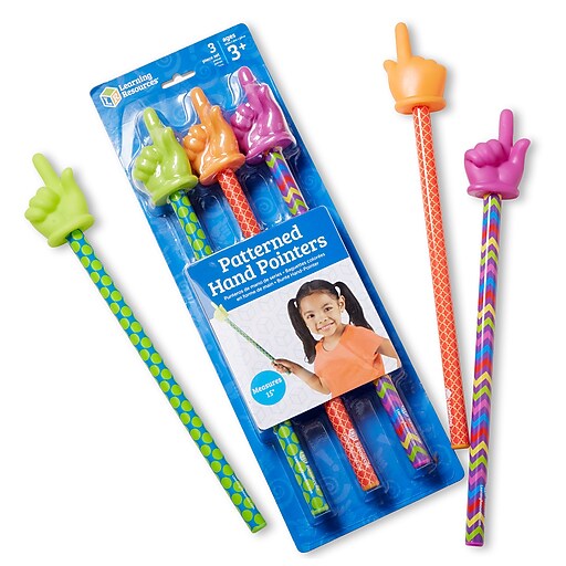 Learning Resources Patterned Hand Pointers, Assorted Colors, 3 Pieces ...