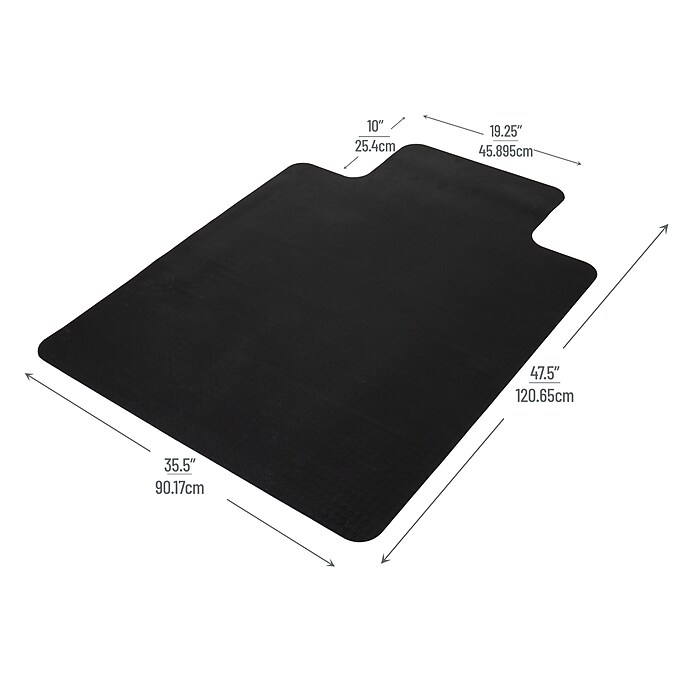 Mind Reader Hard Floor Chair Mat with Lip, 36