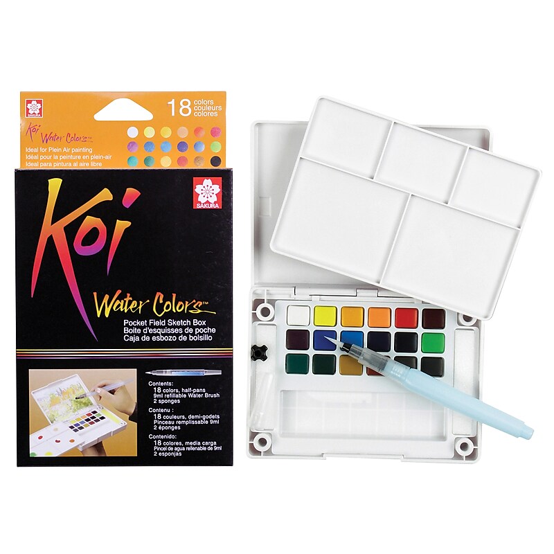 Sakura Koi Watercolor Paint, Assorted Colors, 18 Colors/Set (SAKXNCW18N) image 1