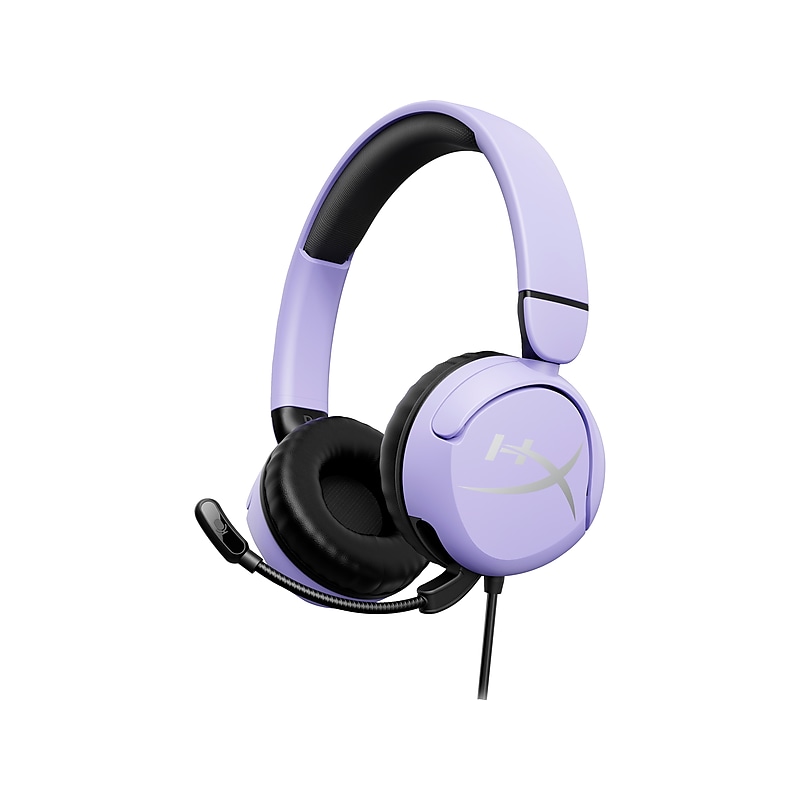 HyperX Cloud Mini Stereo Gaming On Ear Headset, 3.5mm, Chromebook Certified, Lavender (7G8F5AA) image 1