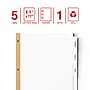 Staples Write & Erase Paper Dividers, White, 5-Tabs (ST63056)~#|#~174B3916-323A-4F19-A26E5D20C758304C_sc7