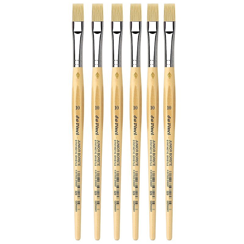 da Vinci JUNIOR Mixed Media Synthetic Bristle, Flat Brush, 6/Bundle (DVXVA32910-6) image 1