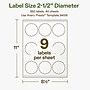 Avery Hemp Round Scalloped Laser/Inkjet Multipurpose Labels, 2.5" Dia, Off-White (360/Box)~#|#~174DE61B-3DE8-4C9F-A5E7AC230D5CDA2C_sc7