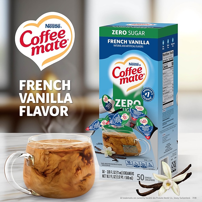 Coffee mate Singles Sugar Free French Vanilla Liquid Creamer