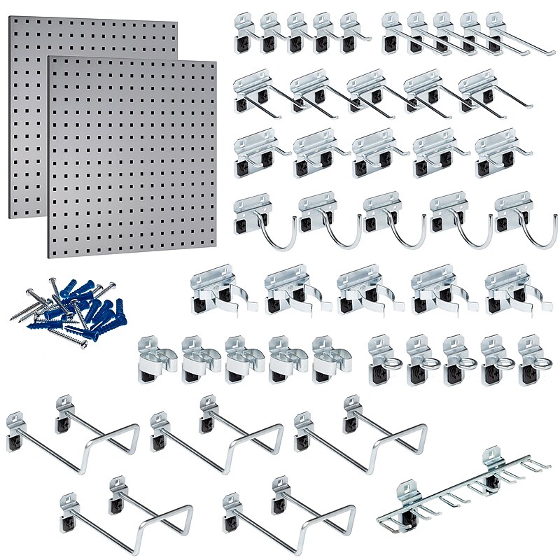 Triton Products LocBoard Pegboards with 46 pc. LocHook Assortment (LB1-GKit) image 1