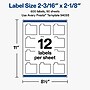 Avery Laser/Inkjet Lip Balm Labels, 2-3/16" x 2-1/8", White, 600 Labels/Box (19479370674)~#|#~175CC129-C4D7-44C5-80ED1912212A8324_sc7
