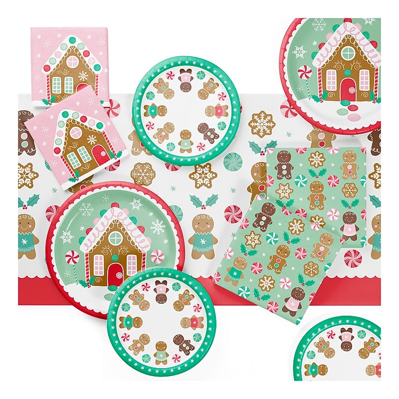 Say Hooray! Holiday Sweets Tableware Kit, Multicolored, 49/Pack (DTC9403E2A) image 1
