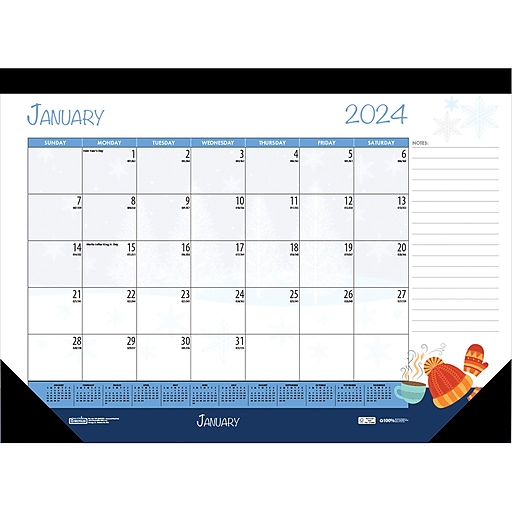 2024 House of Doolittle Seasonal 18.5" x 13" Monthly Desk Pad Calendar