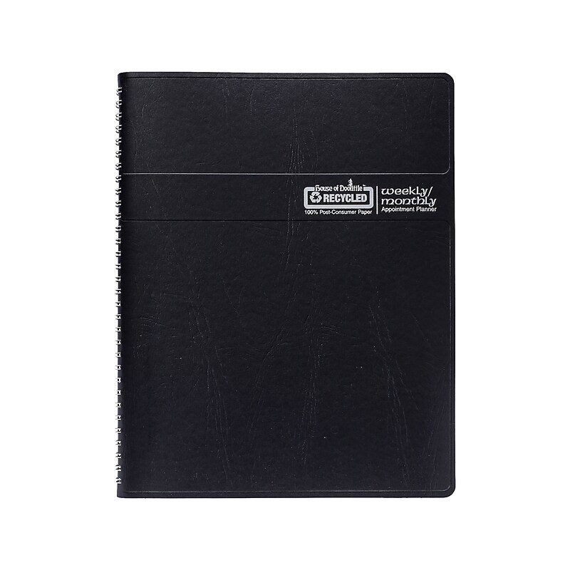 2024 House of Doolittle 8.5" x 11" Weekly & Monthly Appointment Book, Black (283-02-24) image 1