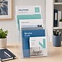 Azar Four-Tier Letter Sized Brochure Holder, 8.5" x 11", Vertical, Table Top, Clear, Plastic (252376)~#|#~1769D843-4690-4682-ADA415051885382F_sc7