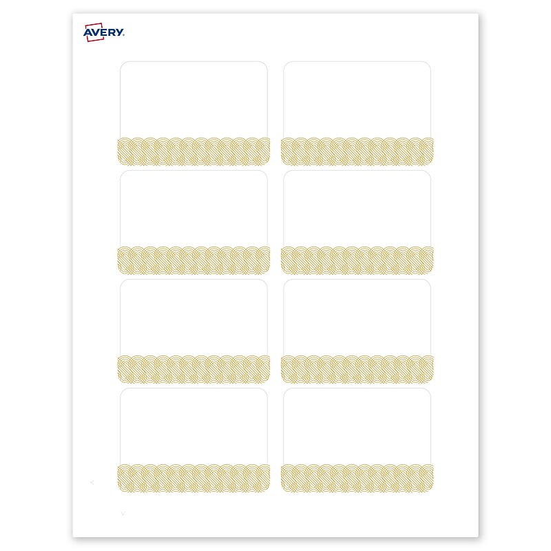 Avery Laser/Inkjet Rectangle Multipurpose Labels, 2-1/3" x 3-3/8", White, 80/Pack (S00-EX6) image 1