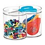 iDESIGN Stackable Plastic Dual Canister with Lid, Clear, 2/Pack (28209M2)~#|#~1776767F-810B-42A0-9E1FF5DBE43CB17A_sc7