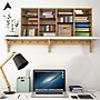 AdirOffice 500 Series 24-Compartment Literature Organizer, 39.3" x 11.8", Medium Oak (500-24-MEO)~#|#~177D3A42-4D2C-4E63-A4673D6AAAC157F2_sc7
