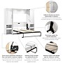Bestar Avalon Full Murphy Bed and Storage Cabinets with Pull-Out Shelf (101W), High-Gloss White~#|#~178A1E8A-9448-4BAD-96364C40BAA8A501_sc7