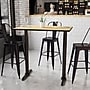 Flash Furniture Laminate Table Top with 5'' x 22'' Bar-Height Table Bases, 30'' x 42'', Natural (XUNT3042T0522B)~#|#~178AC57B-6CEE-4607-BEA967561FB43916_sc7