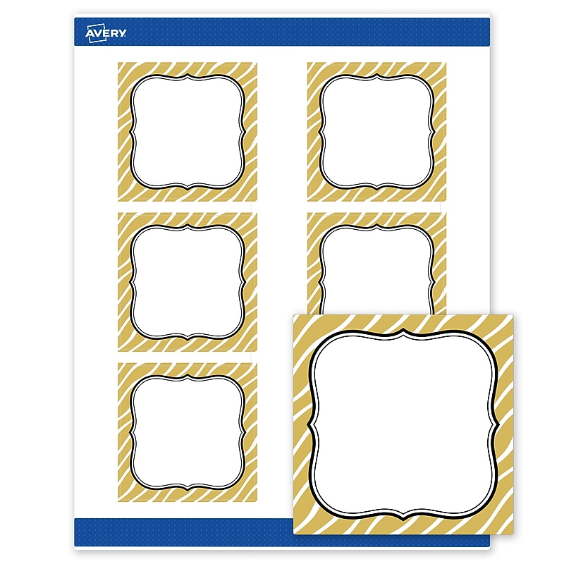 Avery Square Laser/Inkjet Multipurpose Labels, 3" x 3", White, 60/Pack (19479370987) image 1