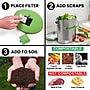 iTouchless 1.6-Gallon Indoor Compost Bin, Silver/Green (CB06OT)~#|#~178DCCB4-65F8-489F-A4EA51D4B6C95DA4_sc7
