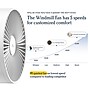 Windmill Oscillating Desk Fan, 5-Speed, Butter (WMFC07W3)~#|#~1790C5B5-0974-4F68-86B4F31350E70E0D_sc7
