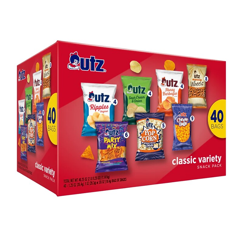 UTZ Classics Variety Snack Pack, 40 Bags/Box (UQF02178) image 1