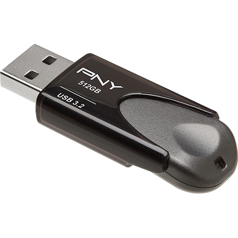 PNY Elite Turbo Attache 4 512GB USB 3.2 Flash Drive, Black (P-FD512TBAT4-GE) image 1
