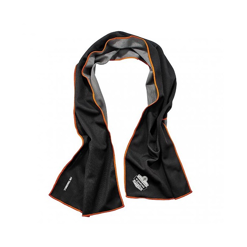 Ergodyne Chill-Its 6602MF Evaporative Cooling Towel, Gray/Black, One Size (12668) image 1