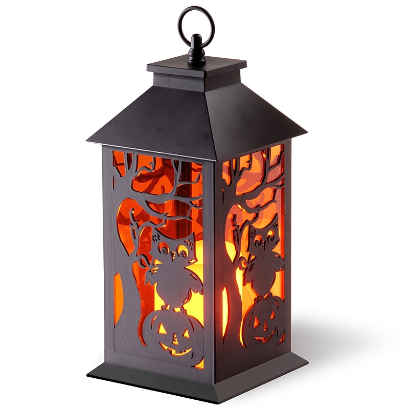 National Tree Company 12" Halloween Lantern with Candle (RAH-17C039A-1) image 1