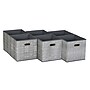 Household Essentials Medium Folding Fabric Storage Bin, 11" x 11"x 11", 23 Qt., Multi Color, 6/Pack (834-1)~#|#~17A74803-B766-42C1-93A2BE3002B5C1F3_sc7