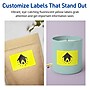 Avery Laser/Inkjet Multipurpose Rectangle Labels, 2" x 4", Neon Yellow, 800/Box (94207)~#|#~17A87518-B5F9-450E-82B79A786C569441_sc7