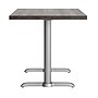 Flash Furniture Bennett Wooden Commercial Indoor Table, 48" x 30", Dark Brown Top/Silver Base (GSF3048DBT0522S)~#|#~17AC1EAF-AB14-4C2C-9AA34A403DE52921_sc7