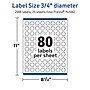 Avery Laser/Inkjet Round Multipurpose Labels, White, 80 Labels/Sheet, 25 Sheets/Pack (94504-TWMP25)~#|#~17ADA15D-480A-4ACD-A1C78F971503752C_sc7