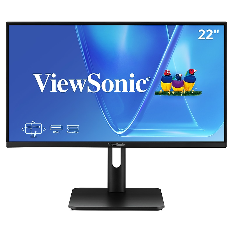 ViewSonic Ergonomic 22" FHD 120Hz LCD Monitor, Adjustable, Universal Docking Station, Black (VG2242) image 1