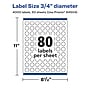 Avery Laser/Inkjet Round Multipurpose Labels, 0.75" Dia, Matte White, 4,000 Labels/Box (94504)~#|#~17B0DC0D-C4EC-483C-9F7C3B1ED0AD0AA5_sc7