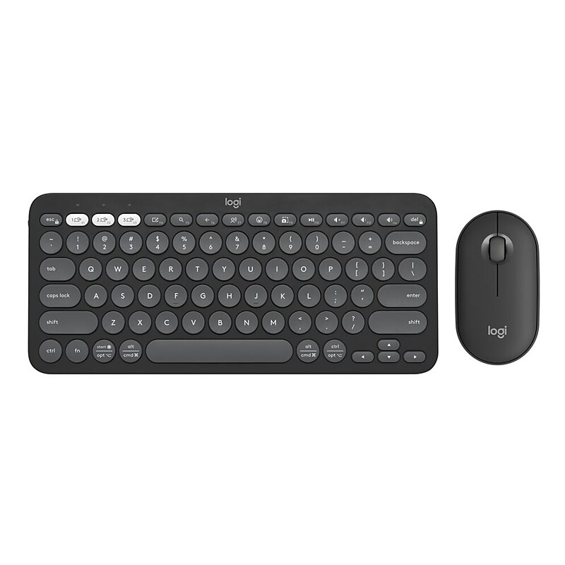 Logitech Pebble 2 Combo Wireless Keyboard and Optical Mouse Combo, Tonal Graphite (920-012061) image 1