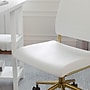 Martha Stewart Ivy Armless Faux Leather Swivel Office Chair, White/Polished Brass (CH2209211WHGLD)~#|#~17B82CA8-E2BB-415A-82E1C2758686AF02_sc7