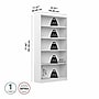 Bush Furniture Universal 72"H 5-Shelf Bookcase with Adjustable Shelves, Pure White (WL12417)~#|#~17BD07BB-B27C-4A9C-9C60307DF31FEB83_sc7
