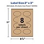 Avery Laser/Inkjet Multipurpose Labels, 3" x ", Kraft Brown, 200/Pack (94060)~#|#~17BF2A21-CEE0-4133-BD8BA26A418F5C05_sc7