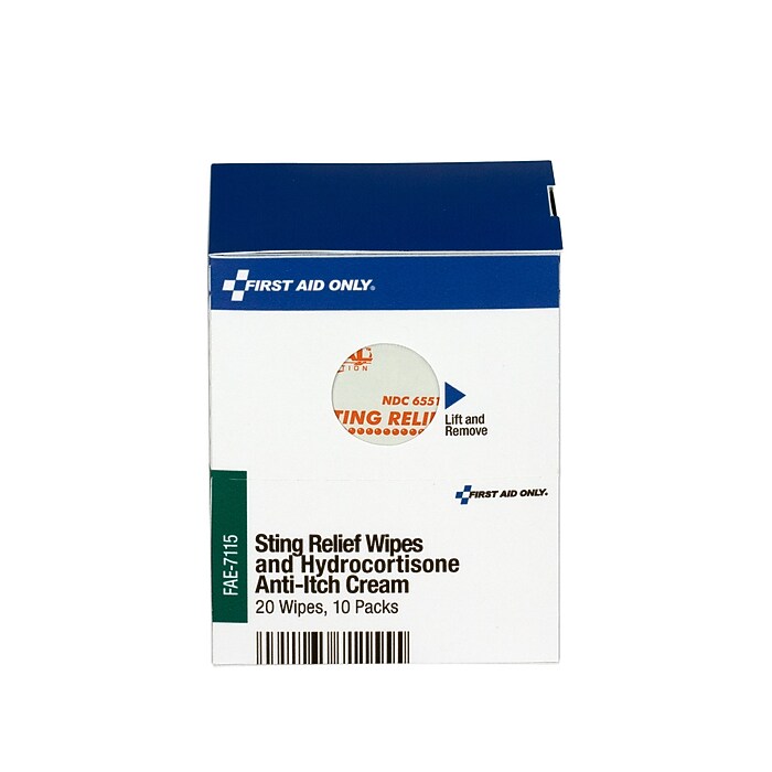 First Aid Only SmartCompliance Sting Relief Wipes and