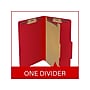 Medical Arts Press Pressboard Classification Folder, 1 Divider, 2" Expansion, Legal Size, Deep Red, 10/Box (DV-T52-14-3DRD)~#|#~17CF68B8-FDA3-4154-A9B8B8DA8E839264_sc7