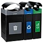 Commercial Zone Avante Series Polyethylene Triple-Stream Trash, Recycling and Compost Center, 115 Gallon, Black (787304MSA)~#|#~17CFA3FE-762A-4C0B-91252DABC59B7891_sc7