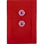 JAM Paper Premium Plastic Filing Envelope with Button & String Closure, 4 1/4" x 6 1/4", Red, 3/Pack (473B1REX3)~#|#~17CFBE24-00FE-446C-801A7ECFAA27A76A_sc7