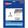 Avery Laser/Inkjet Multipurpose Labels, 11" x ", Glossy Clear, 10/Pack (94269)~#|#~17D340CD-0B75-4F07-AE7040BB767C146C_sc7
