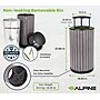 Alpine Industries Steel Outdoor Trash Can with Rain Bonnet Lid, 32 Gallon, Gray (ALP4400-01-GRY-RB)~#|#~17D91E65-8CA3-4B94-9D20B1F5CD098B0E_sc7