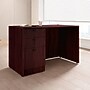 Boss Office Products 48"W Desk with Box/Box/File Pedestal, Mahogany (GROUP104-M)~#|#~17DE6BC3-E517-47C3-BD99DAD7A5473E86_sc7